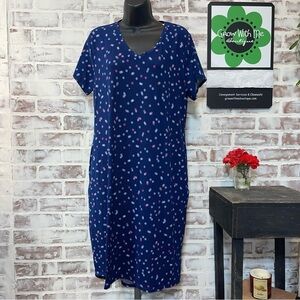 Women's Blue Polka Dot Pajama night gown large